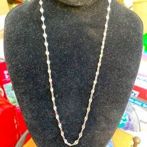 Vintage Nice chain twisted rope necklace !  20" long. 3.8g